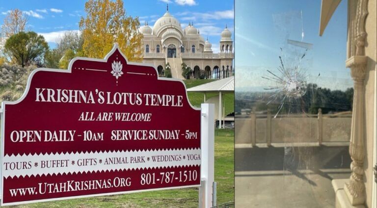 Damaged ISKCON Temple in Utah after targeted religious hate attack