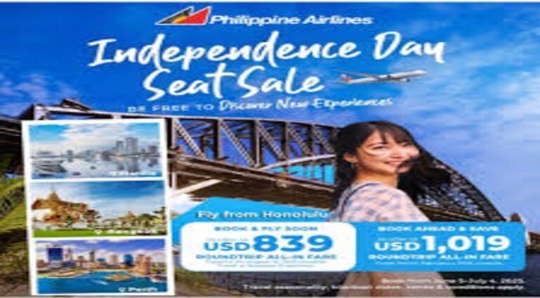 Passengers boarding a flight during the Philippine Airlines Seat Sale for Independence Day