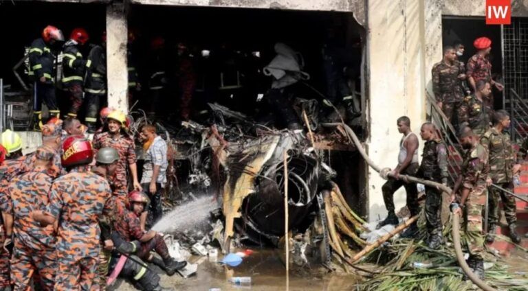 Scene of Dhaka plane crash at Milestone School in Uttara